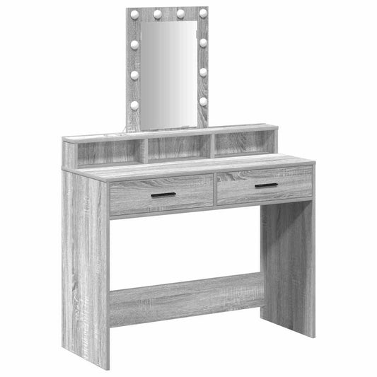 Schminktisch mit Speicher Grau 100 x 41 x 140 cm Holzwerkstoff