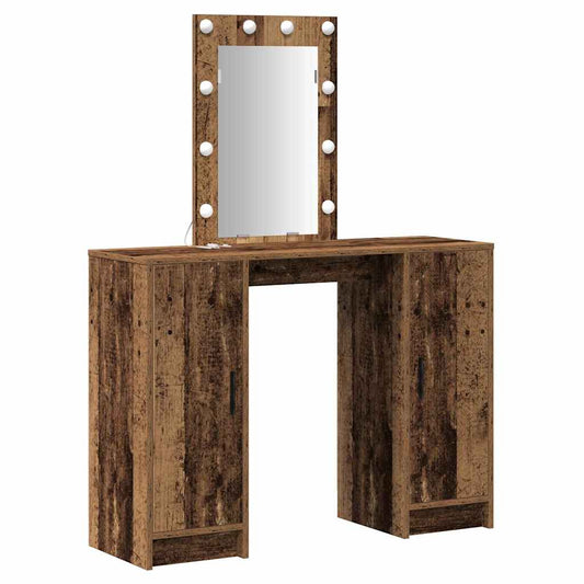 Schminktisch mit Speicher Braun 102 x 33 x 135 cm Holzwerkstoff
