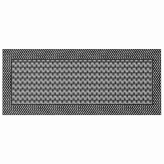 Outdoor Teppich ARAKIL Schwarz und Grau 250 x 600 cm PP