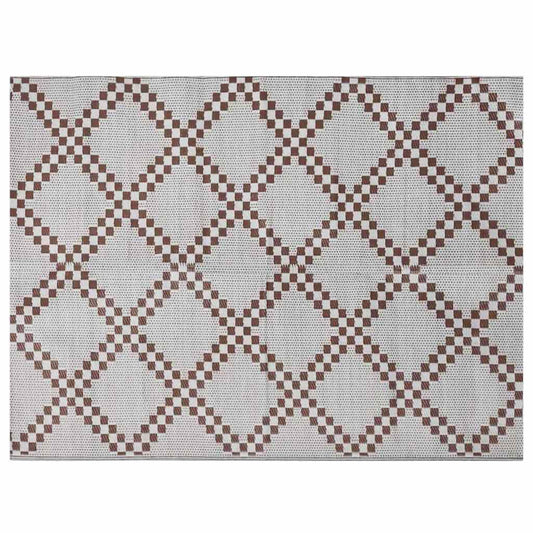 Outdoor Teppich ARAKIL Braun und Weiß 300 x 400 cm PP