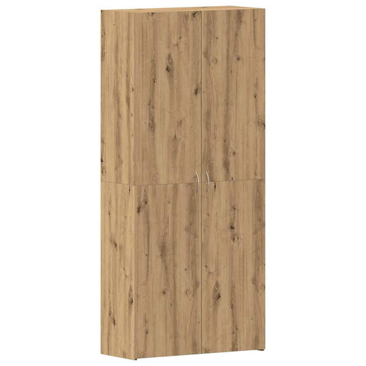 Schuhschrank mit Regal Braun 80 x 35,5 x 180 cm Holzwerkstoff