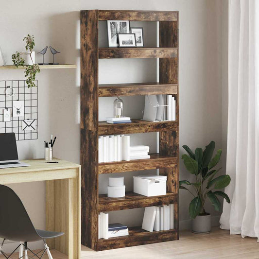 Bücherregal Räuchereiche 80 x 30 x 198 cm Holzwerkstoff