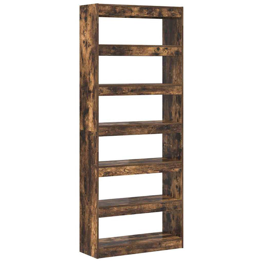 Bücherregal Räuchereiche 80 x 30 x 198 cm Holzwerkstoff