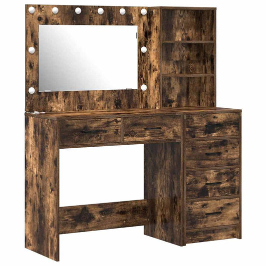 Schminktisch mit Regal Braun 78,5 x 41 x 135 cm Holzwerkstoff