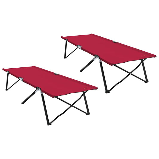 Klapp Schlafbett fürs Camping 2 pcs Rot 206 x 76 x 74 cm