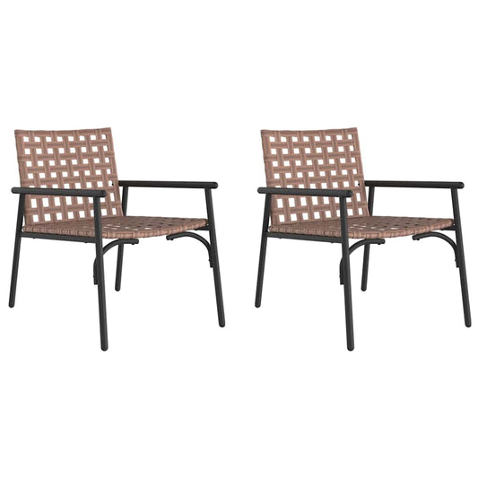 Gartenstuhl 2 pcs Schwarz 79 x 56 x 73.5cm Poly-Rattan