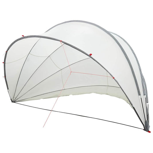 Pool-Dome Grau und Orange 546 x 516 x 250 cm