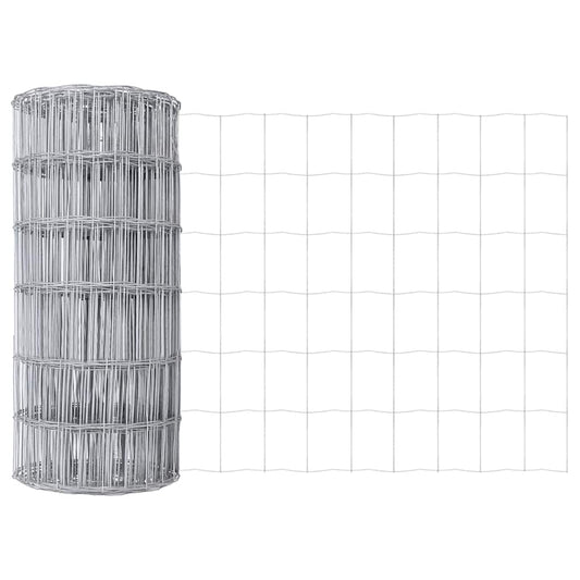 Eurozaun Silber 0,6 x 25 m Feuerverzinktes Eisen