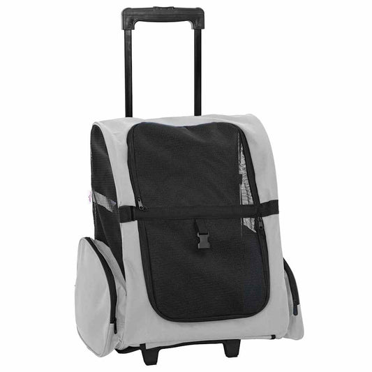 Trolley für Haustiere 3-in-1 Grau 48x32x(57-106) cm cm Oxford-Gewebe