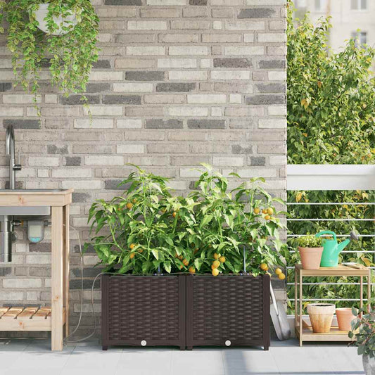 Gartenpflanzer Braun 80 x 40 x 37.5 cm Stahl
