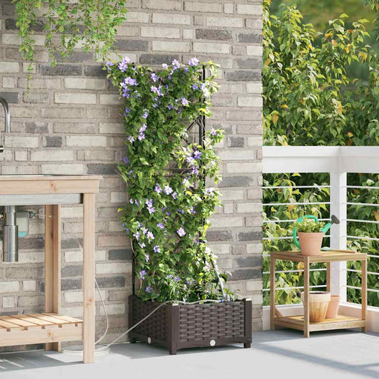 Gartenpflanzer Braun 40 x 40 x 126 cm Stahl