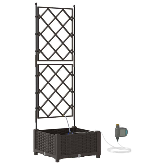 Gartenpflanzer Braun 40 x 40 x 126 cm Stahl