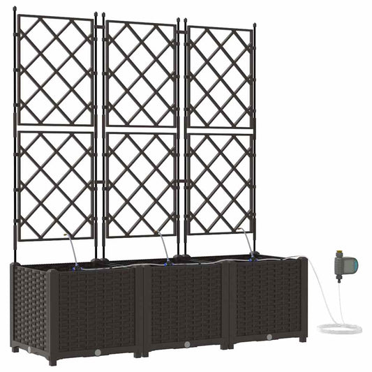 Gartenpflanzer Braun 120 x 40 x 142 cm Stahl