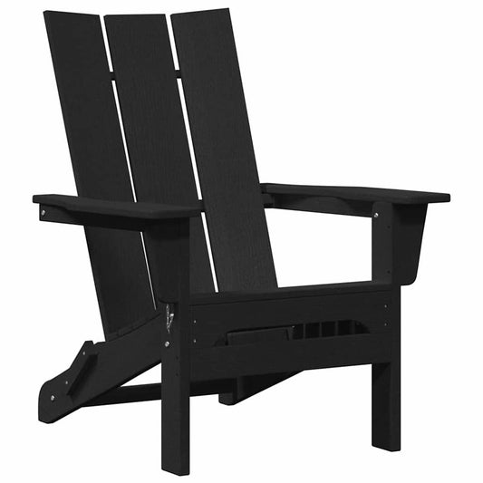 Klappbarer Adirondack-Stuhl Schwarz 74.5 x 80.5 x 90cm HDPE