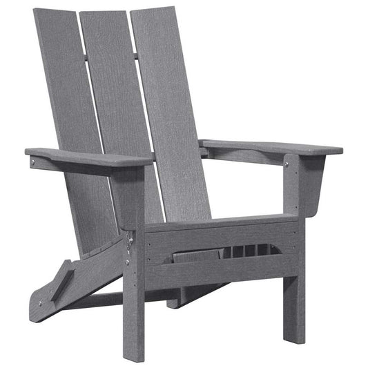 Klappbarer Adirondack-Stuhl Hellgrau 74.5 x 80.5 x 90cm HDPE