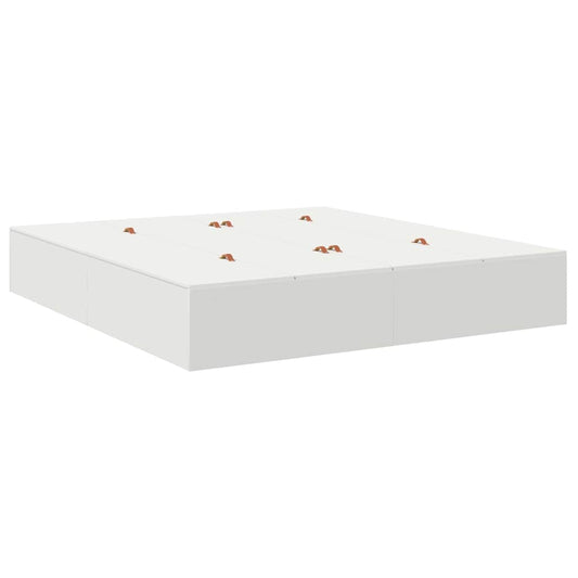 Aufbewahrungsbettgestell Weiß 180 x 200 cm Holzwerkstoff