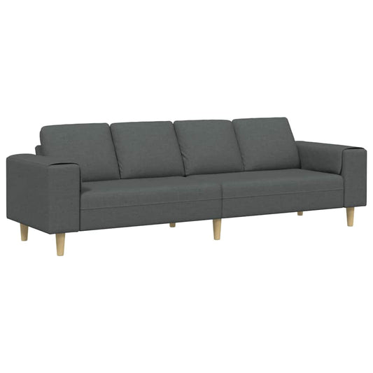 Sofa Set Dunkelgrau Stoff