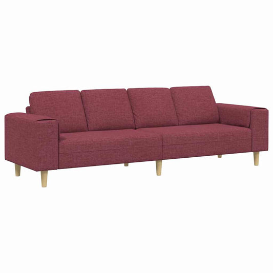 Sofa Set Weinrot Stoff