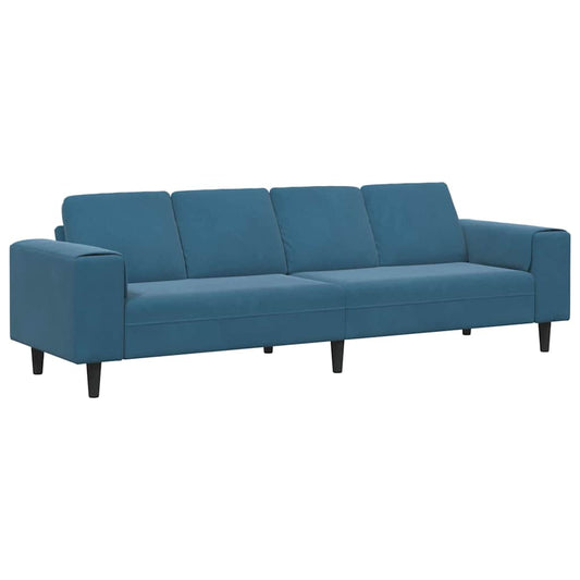 Sofa Set Blau Samt