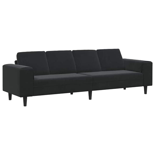 Sofa Set Schwarz Samt