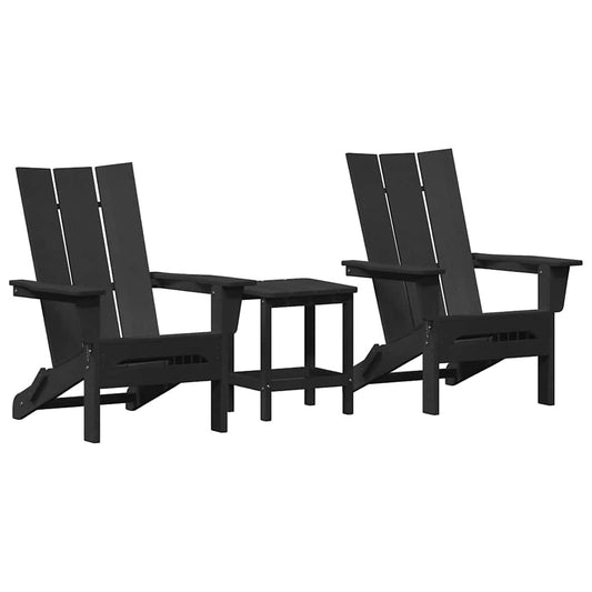Garten Lounge Möbel 3 pcs Schwarz 38 x 38 x 46cm Plastik