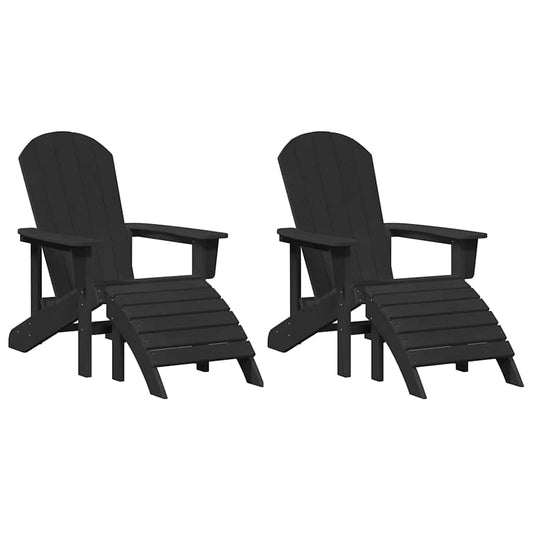 Garten Lounge Möbel 2 pcs Schwarz 74 x 82 x 90cm Plastik
