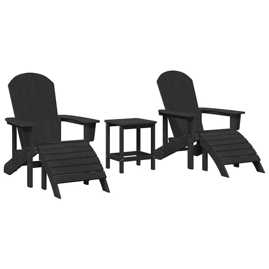 Garten Lounge Möbel 3 pcs Schwarz 38 x 38 x 46cm Plastik