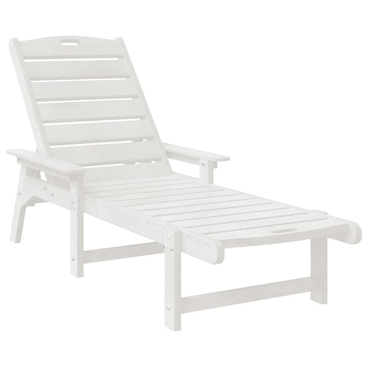Garten Lounge Möbel 2 pcs Weiß 53 x 195.5 x 30cm Polyethylen