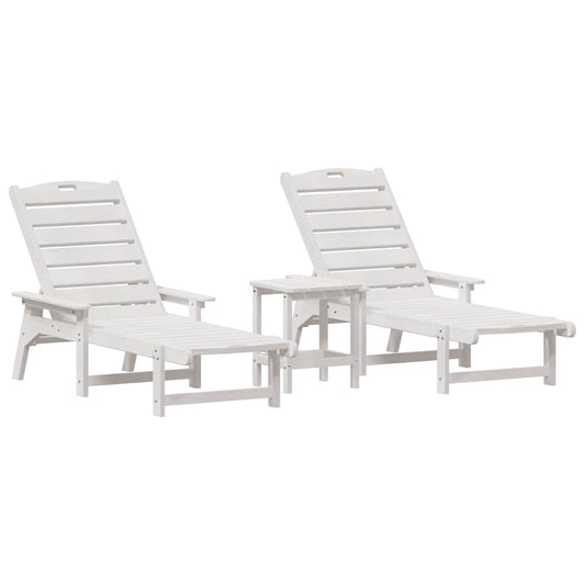 Garten Lounge Möbel 3 pcs Weiß 38 x 38 x 46cm Polyethylen