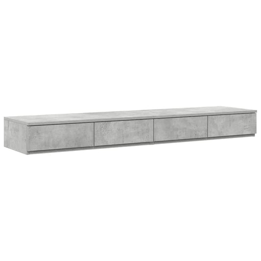 Bettschubladen Beton Grau 140 x 36,5 x 16,5 cm Holzwerkstoff