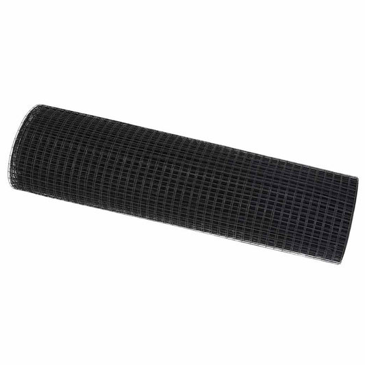 Geschweißter Drahtzaun Grau 0,8 x 25 m Stahl