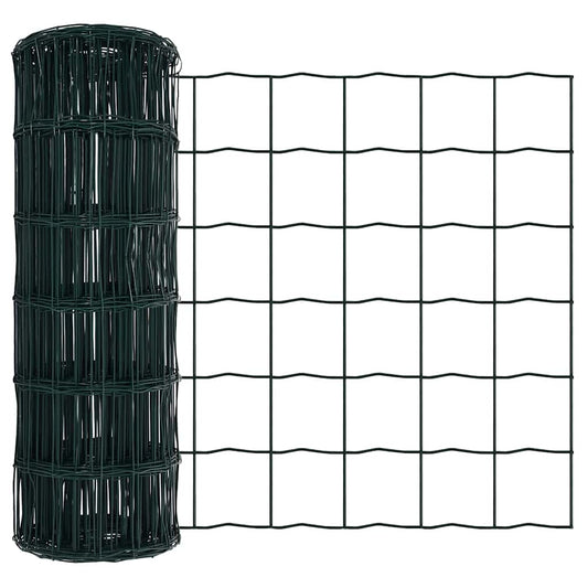 Eurozaun Grün 0,6 x 25 m PVC-beschichtetes Eisen