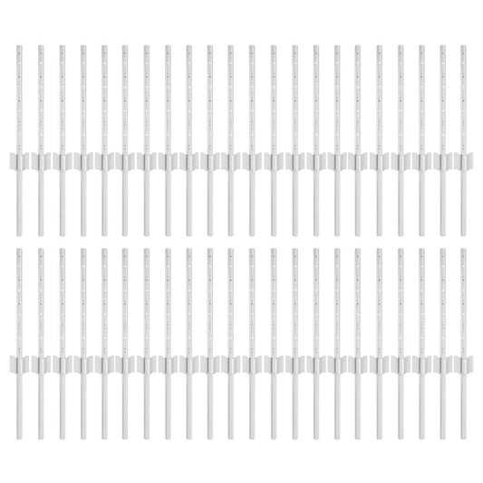 Zaunpfosten 44 pcs Silber 80 cm Stahl