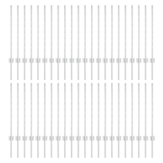 Zaunpfosten 44 pcs Silber 120 cm Stahl