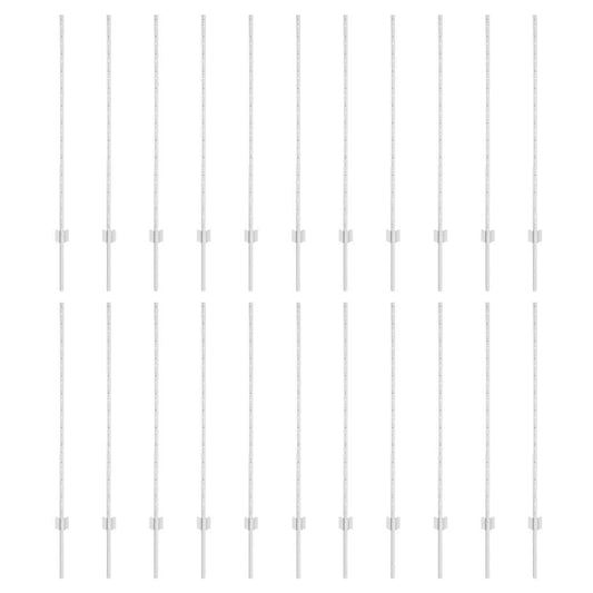 Zaunpfosten 44 pcs Silber 160 cm Stahl