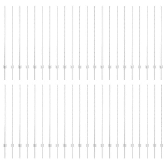 Zaunpfosten 88 pcs Silber 180 cm Stahl
