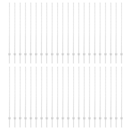 Zaunpfosten 88 pcs Silber 200 cm Stahl