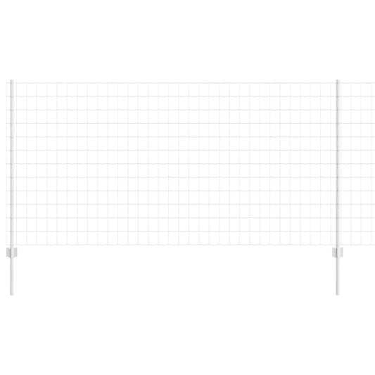 Zaun und Pfosten Silber 1,2 x 25 m Stahl