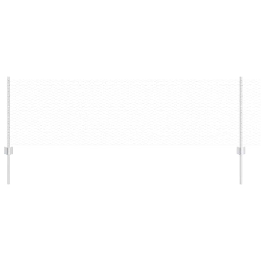 Zaun und Pfosten Silber 0,6 x 10 m Stahl