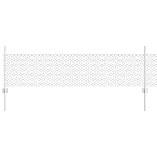 Zaun und Pfosten Silber 0,5 x 50 m Stahl