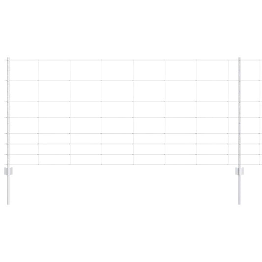 Zaun und Pfosten Silber 1 x 100 m Stahl