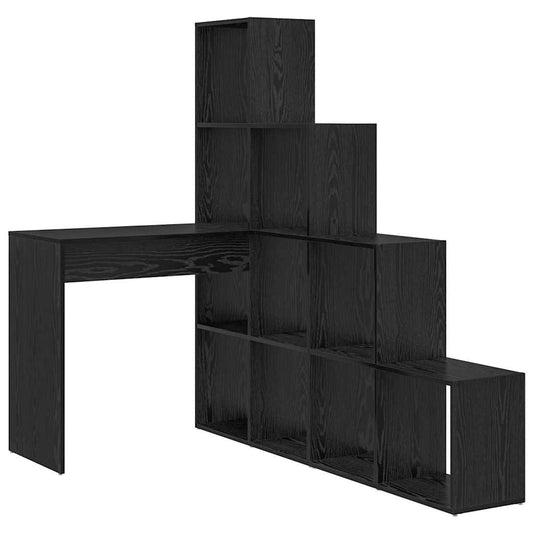 Eck-Schreibtisch Schwarz Eichen-Optik 101,5 x 149,5 x 149,5 cm