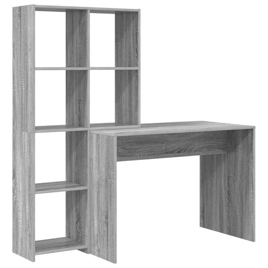 Schreibtisch Graues Sonoma 138,5 x 55 x 143 cm Holzwerkstoff