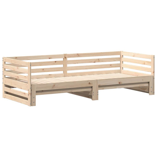 Tagesbett mit Ausziehbett ohne Matratze 80x200 cm