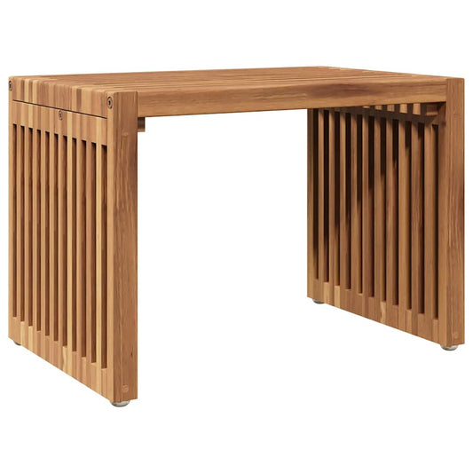 Garten Beistelltisch Braun 50 x 32,5 x 35 cm Teak-Massivholz