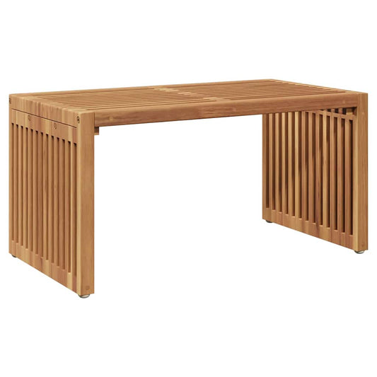 Garten Beistelltisch Braun 70 x 37,5 x 35,5 cm Teak-Massivholz