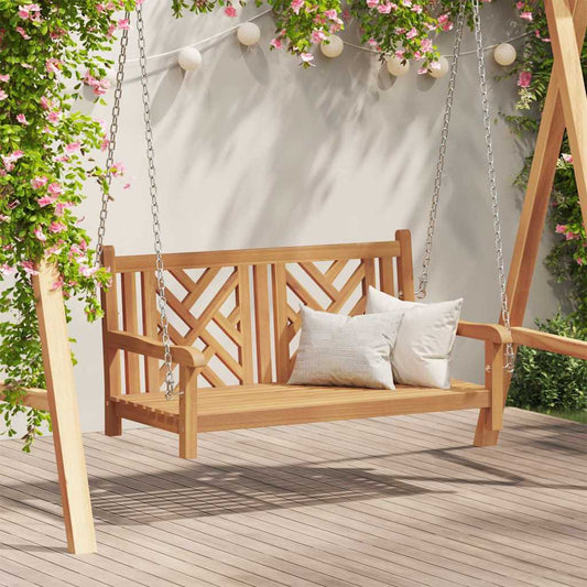 Schaukelbank Sonstiges Braun 114 x 60 x 64 cm Teak-Massivholz