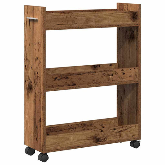 Cabinet mit Rad Altholz 60 x 22 x 79 cm Holzwerkstoff