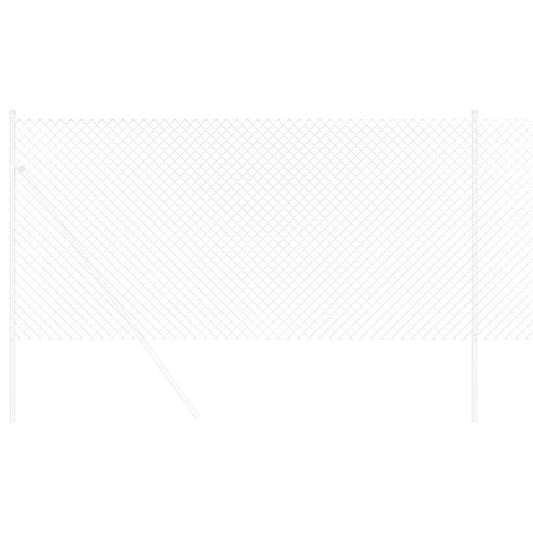 Kettenzaun Silber 25 x 1,2 m Verzinkter Stahl