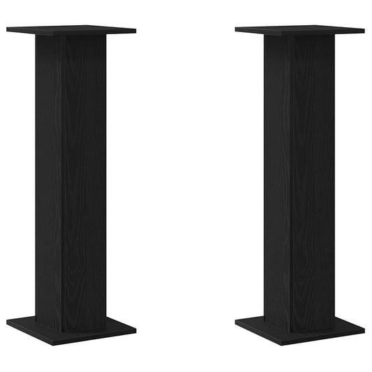 Pflanzenständer 2 pcs Schwarz Eichen-Optik 30 x 30 x 95 cm